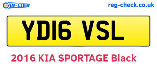 YD16VSL are the vehicle registration plates.