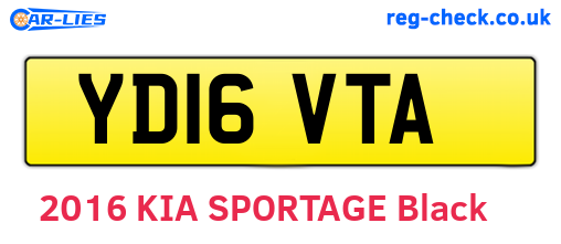 YD16VTA are the vehicle registration plates.