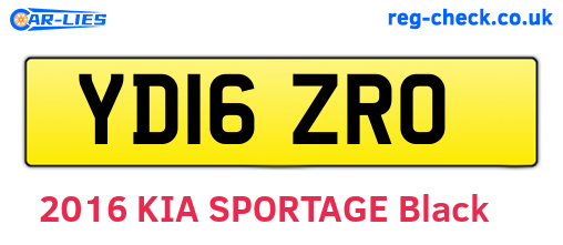 YD16ZRO are the vehicle registration plates.
