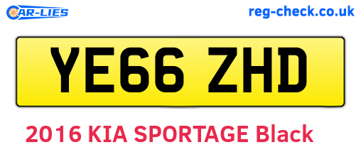 YE66ZHD are the vehicle registration plates.
