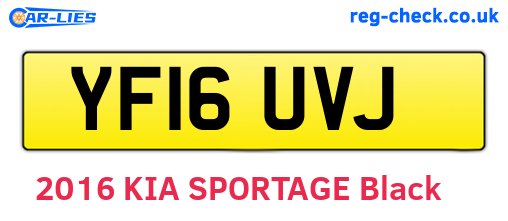 YF16UVJ are the vehicle registration plates.