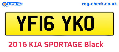 YF16YKO are the vehicle registration plates.