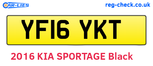 YF16YKT are the vehicle registration plates.