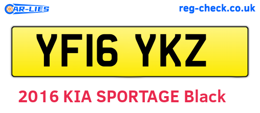 YF16YKZ are the vehicle registration plates.