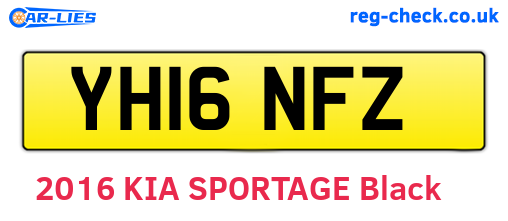 YH16NFZ are the vehicle registration plates.