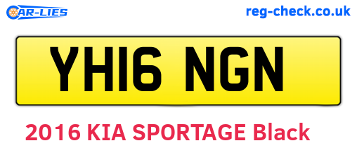 YH16NGN are the vehicle registration plates.