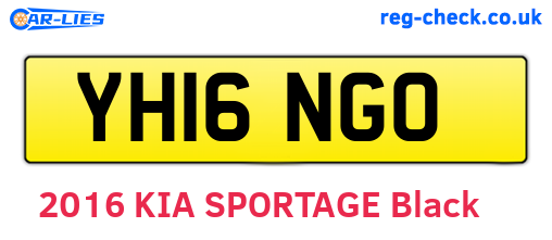 YH16NGO are the vehicle registration plates.
