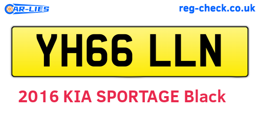 YH66LLN are the vehicle registration plates.