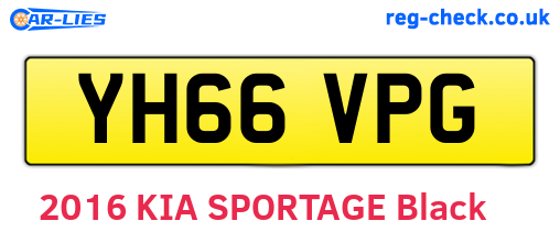 YH66VPG are the vehicle registration plates.