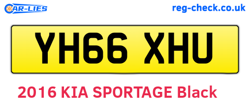 YH66XHU are the vehicle registration plates.