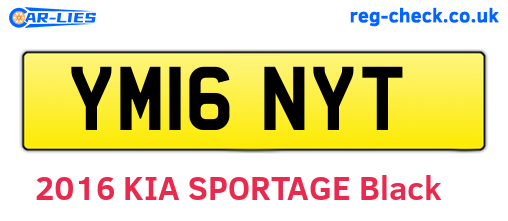 YM16NYT are the vehicle registration plates.