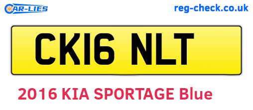 CK16NLT are the vehicle registration plates.