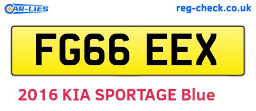 FG66EEX are the vehicle registration plates.
