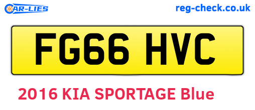 FG66HVC are the vehicle registration plates.