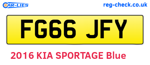 FG66JFY are the vehicle registration plates.
