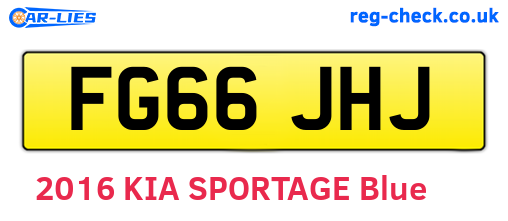FG66JHJ are the vehicle registration plates.