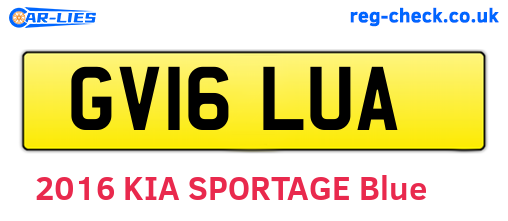 GV16LUA are the vehicle registration plates.