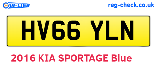 HV66YLN are the vehicle registration plates.