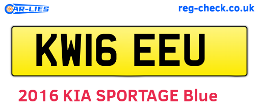 KW16EEU are the vehicle registration plates.