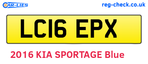 LC16EPX are the vehicle registration plates.