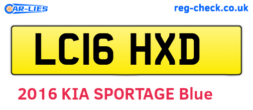 LC16HXD are the vehicle registration plates.