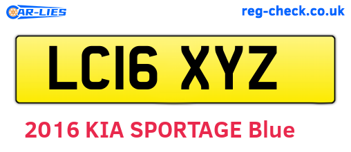 LC16XYZ are the vehicle registration plates.