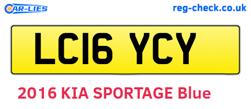 LC16YCY are the vehicle registration plates.