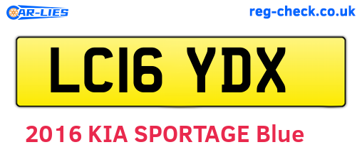 LC16YDX are the vehicle registration plates.