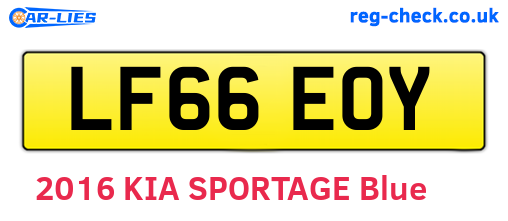 LF66EOY are the vehicle registration plates.