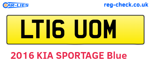 LT16UOM are the vehicle registration plates.
