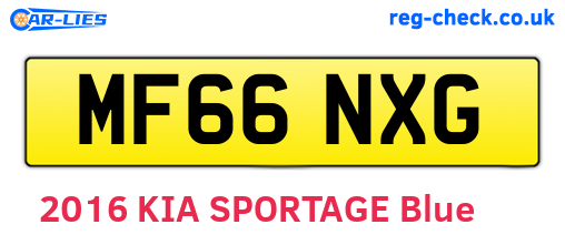 MF66NXG are the vehicle registration plates.