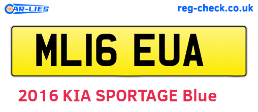 ML16EUA are the vehicle registration plates.