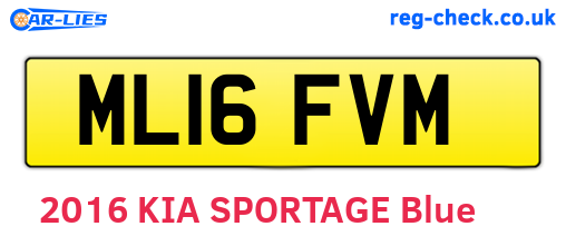 ML16FVM are the vehicle registration plates.