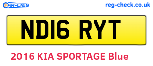 ND16RYT are the vehicle registration plates.