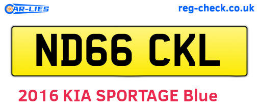 ND66CKL are the vehicle registration plates.