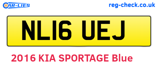 NL16UEJ are the vehicle registration plates.