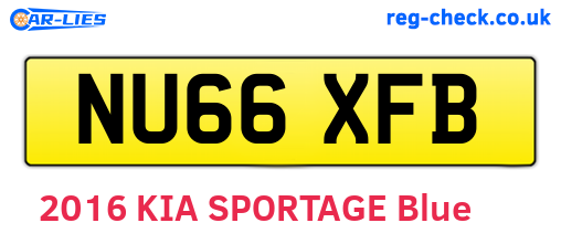 NU66XFB are the vehicle registration plates.