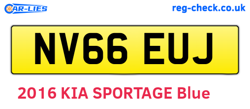 NV66EUJ are the vehicle registration plates.