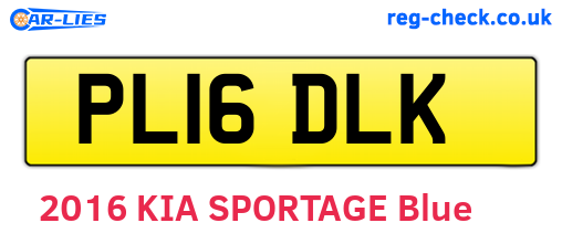PL16DLK are the vehicle registration plates.