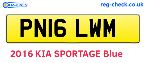 PN16LWM are the vehicle registration plates.