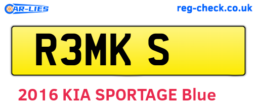 R3MKS are the vehicle registration plates.
