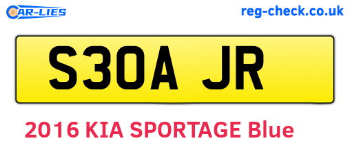 S30AJR are the vehicle registration plates.
