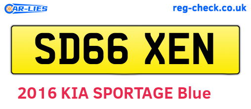 SD66XEN are the vehicle registration plates.