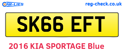 SK66EFT are the vehicle registration plates.