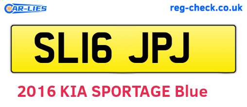 SL16JPJ are the vehicle registration plates.