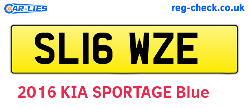 SL16WZE are the vehicle registration plates.