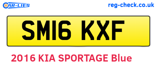 SM16KXF are the vehicle registration plates.