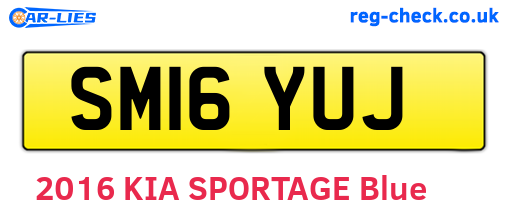 SM16YUJ are the vehicle registration plates.