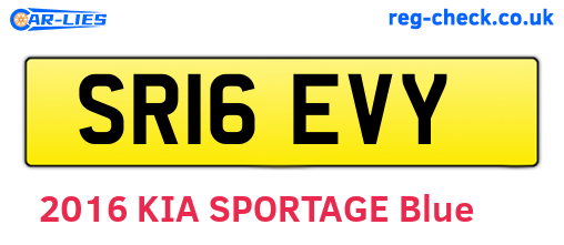 SR16EVY are the vehicle registration plates.