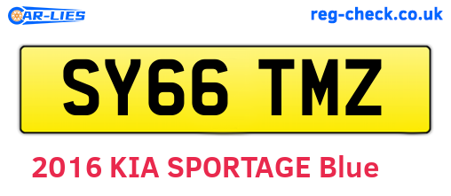 SY66TMZ are the vehicle registration plates.